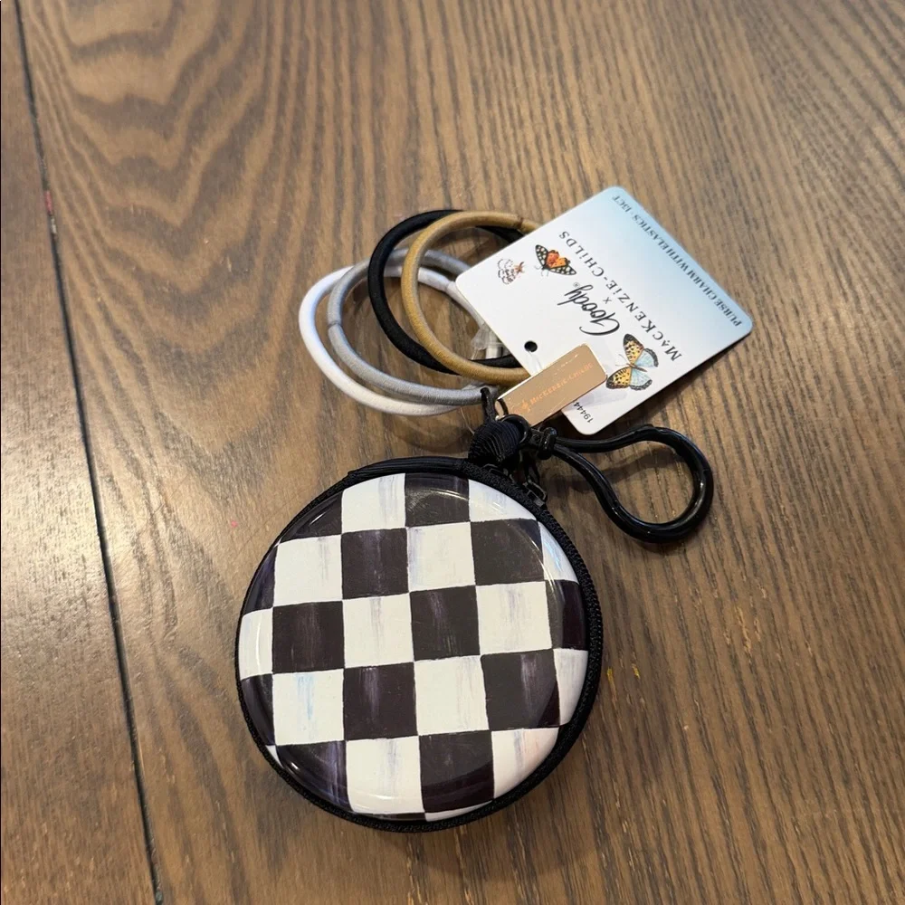 NEW! MacKenzie-Childs x Goody Elastics Pouch - Courtly Check, 15ct